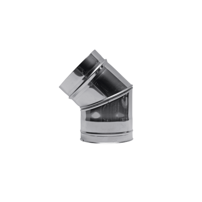 Rookkanaal 200 Ew. Segmentbocht 45 Gr.