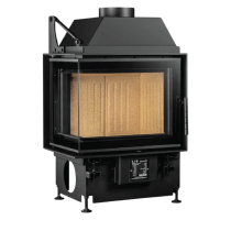 Inbouw Houtkachel Quattro 50 L Links Open Side
