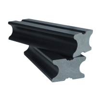 Onderligger massief tbv. vlonderplanken composiet zwart 370x4x2,5 cm