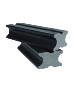 Onderligger massief tbv. vlonderplanken composiet zwart  370x4x2,5 cm